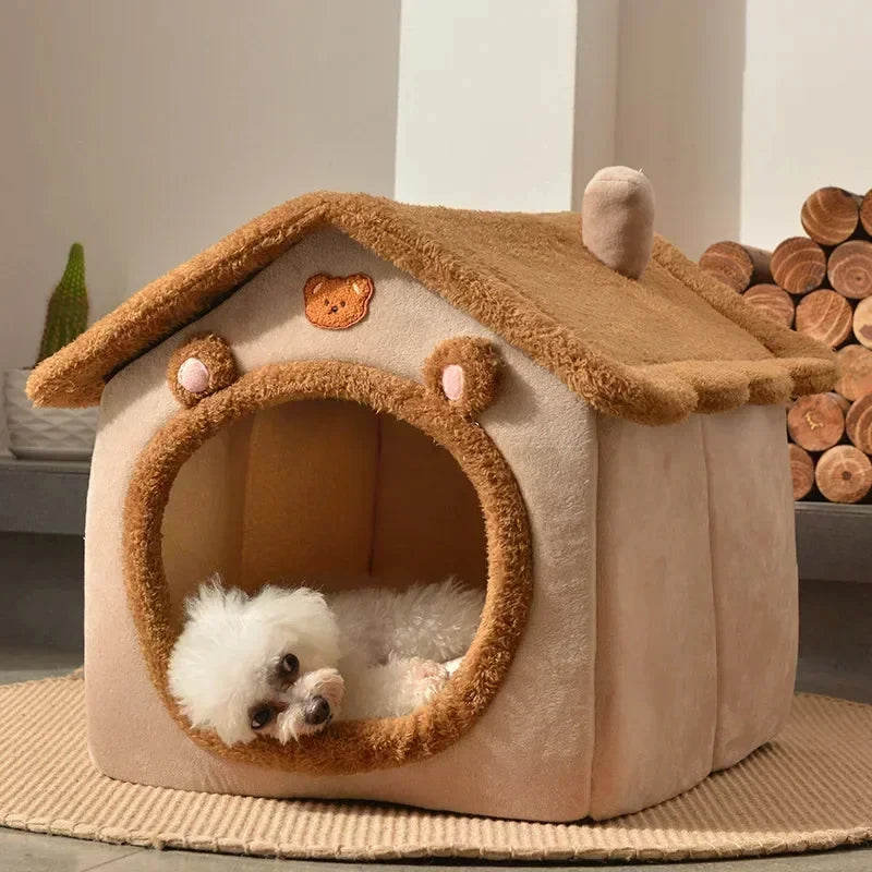 Winter Folding Houses for Small and Medium Sized Dogs and Cats, Mattresses, Pet Products, Puppy Baskets, Winter Kennels
