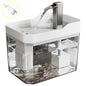 USB Cat Water Fountain with Auto Filter Transparent Anti-Dry Burning Recirculating Dispenser Includes Pump for Cats