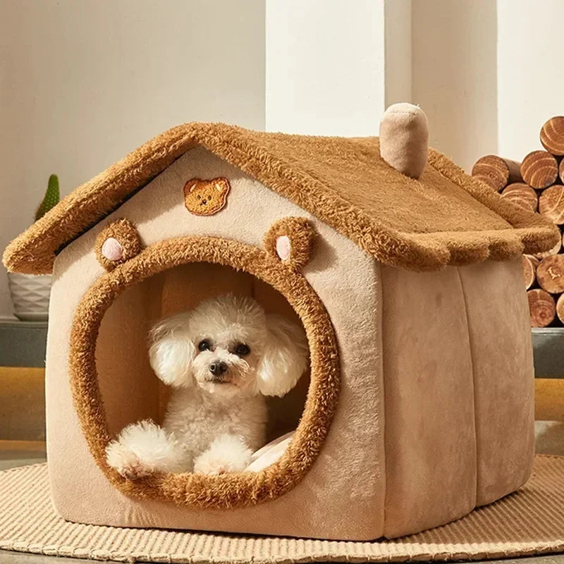 Winter Folding Houses for Small and Medium Sized Dogs and Cats, Mattresses, Pet Products, Puppy Baskets, Winter Kennels