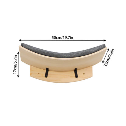 Wall Mounted Cat Shelf Bed with Soft Cushion Cat Perch Indoor Cat Furniture for Kittens & Adult Cats Climbing Sleeping & Playing