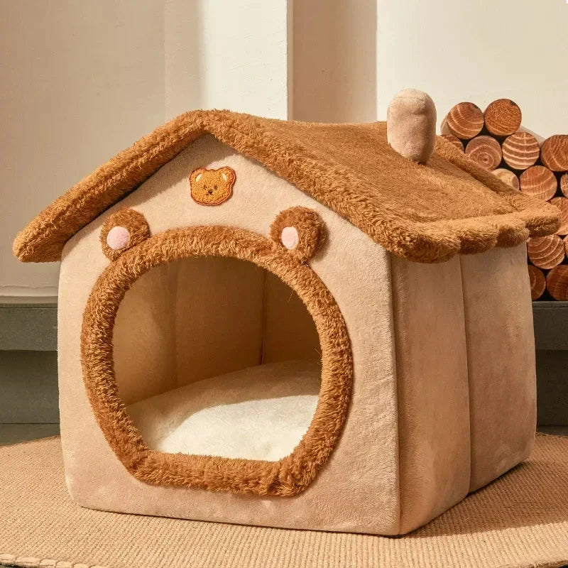 Winter Folding Houses for Small and Medium Sized Dogs and Cats, Mattresses, Pet Products, Puppy Baskets, Winter Kennels