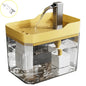 USB Cat Water Fountain with Auto Filter Transparent Anti-Dry Burning Recirculating Dispenser Includes Pump for Cats