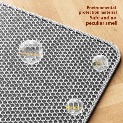 Extra Large Cat Litter Mat Heavy Duty Waterproof 2 Layer Non Slip Washable Pet Floor Protector Litter Box Sand Stopper