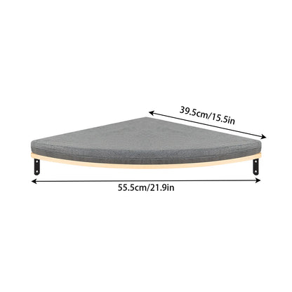 Wall Mounted Cat Shelf Bed with Soft Cushion Cat Perch Indoor Cat Furniture for Kittens & Adult Cats Climbing Sleeping & Playing